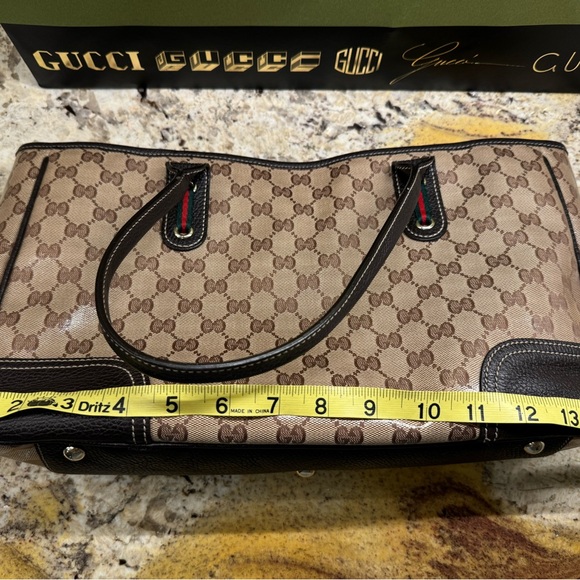 GUCCI GG monogrammed crystal shoulder tote bag - Picture 8 of 15